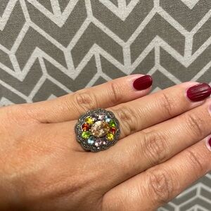 Elegant Multicolor Gemstone Ring